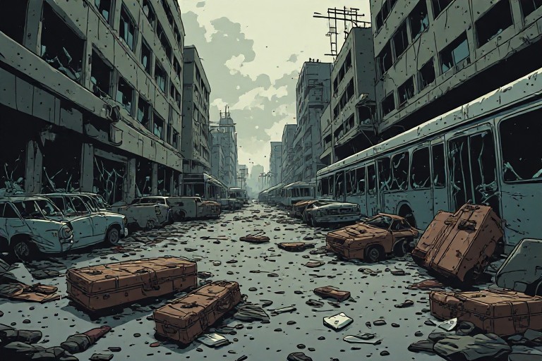 Calles de la ciudad bloqueadas por vehículos abandonados