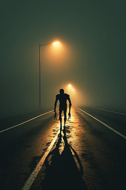 Callejero nocturno desolado